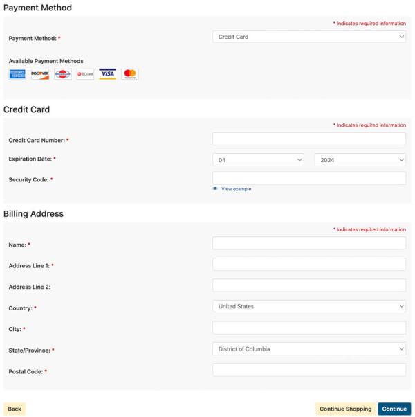 enter payment and billing information